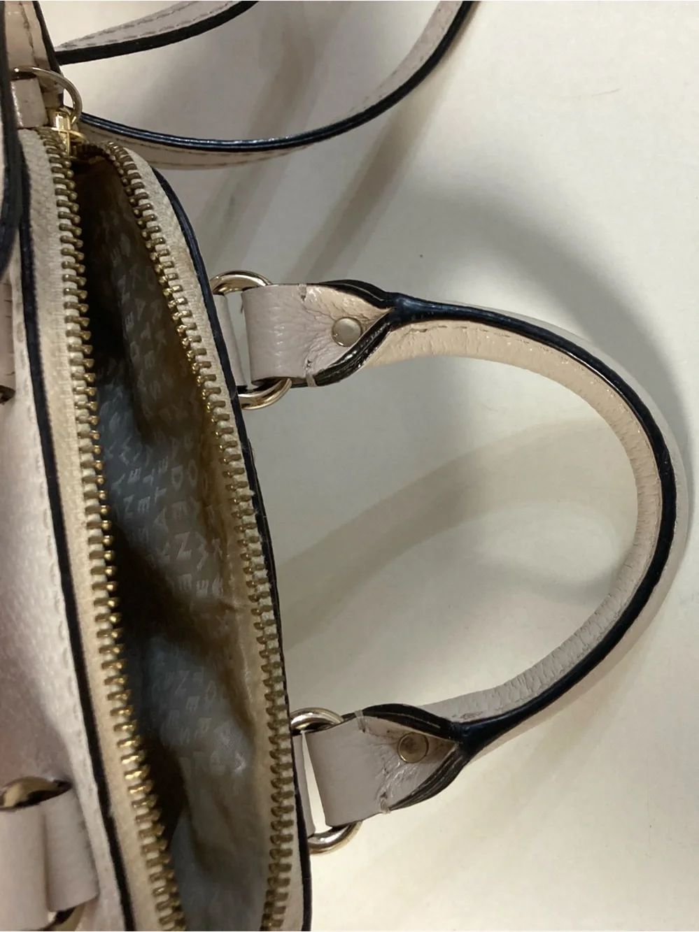 kate spade White Mini Leather Satchel Purse